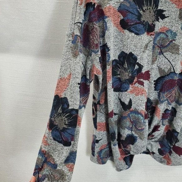 Jennifer Lopez Sweater Womens XXL Marbled/Floral Lightweight Loose Turtleneck - Picture 4 of 10